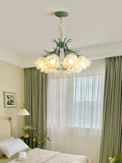 Evren Chandelier Flower with Petals and Leaves