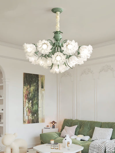 Evren Chandelier Flower with Petals and Leaves