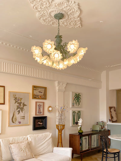 Evren Chandelier Flower with Petals and Leaves