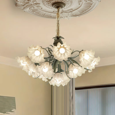 Evren Chandelier Flower with Petals and Leaves