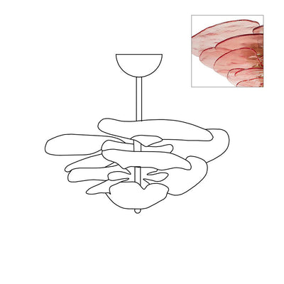 Fairwell Lotus Leaf Layered Glass Chandelier