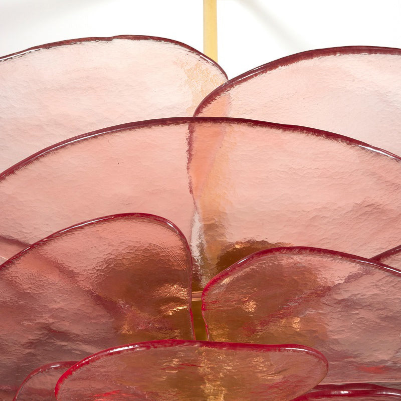 Fairwell Lotus Leaf Layered Glass Chandelier