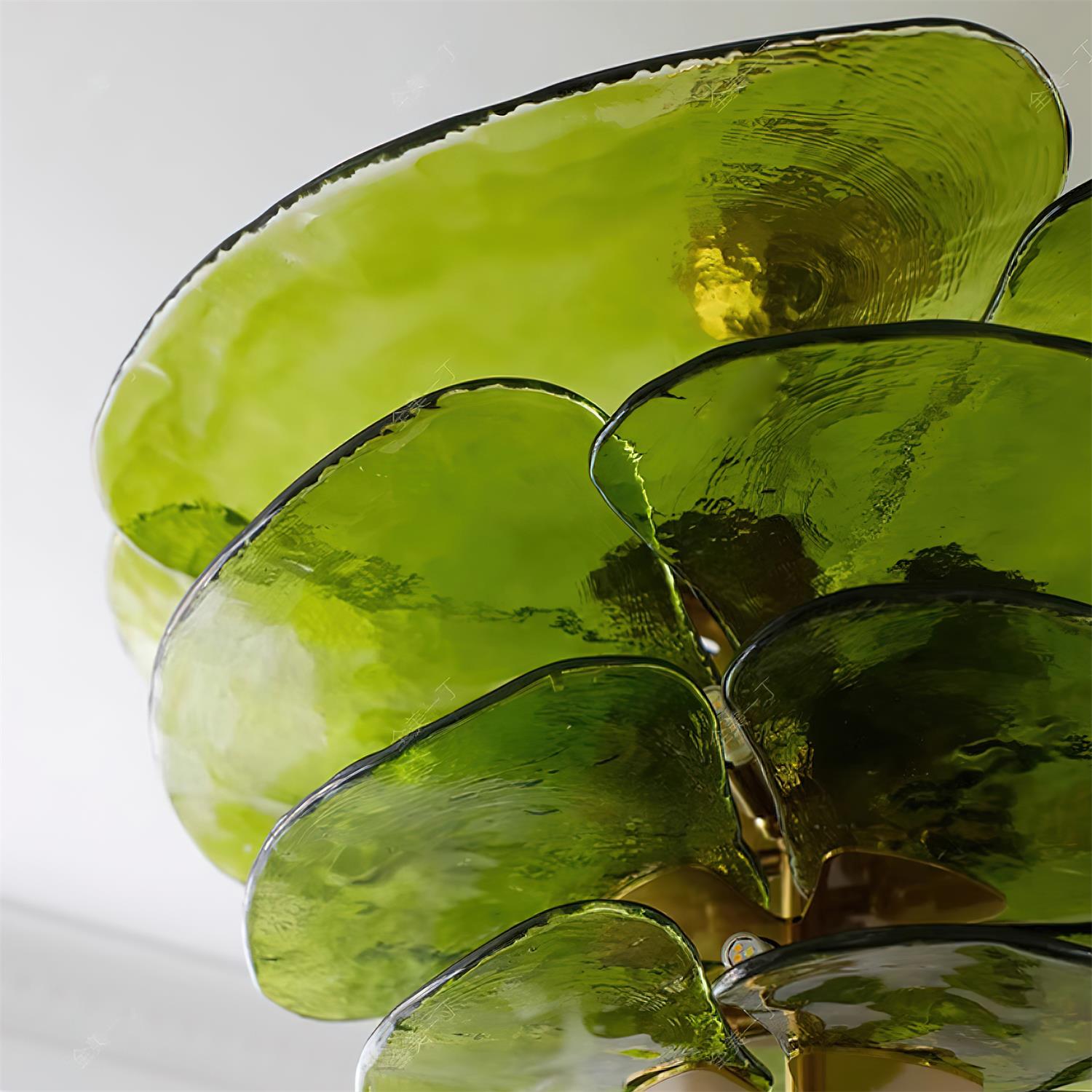 Fairwell Lotus Leaf Layered Glass Chandelier