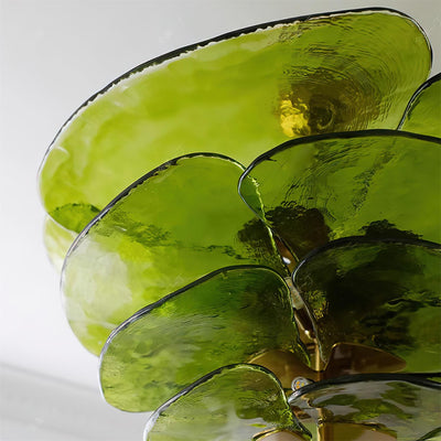 Fairwell Lotus Leaf Layered Glass Chandelier