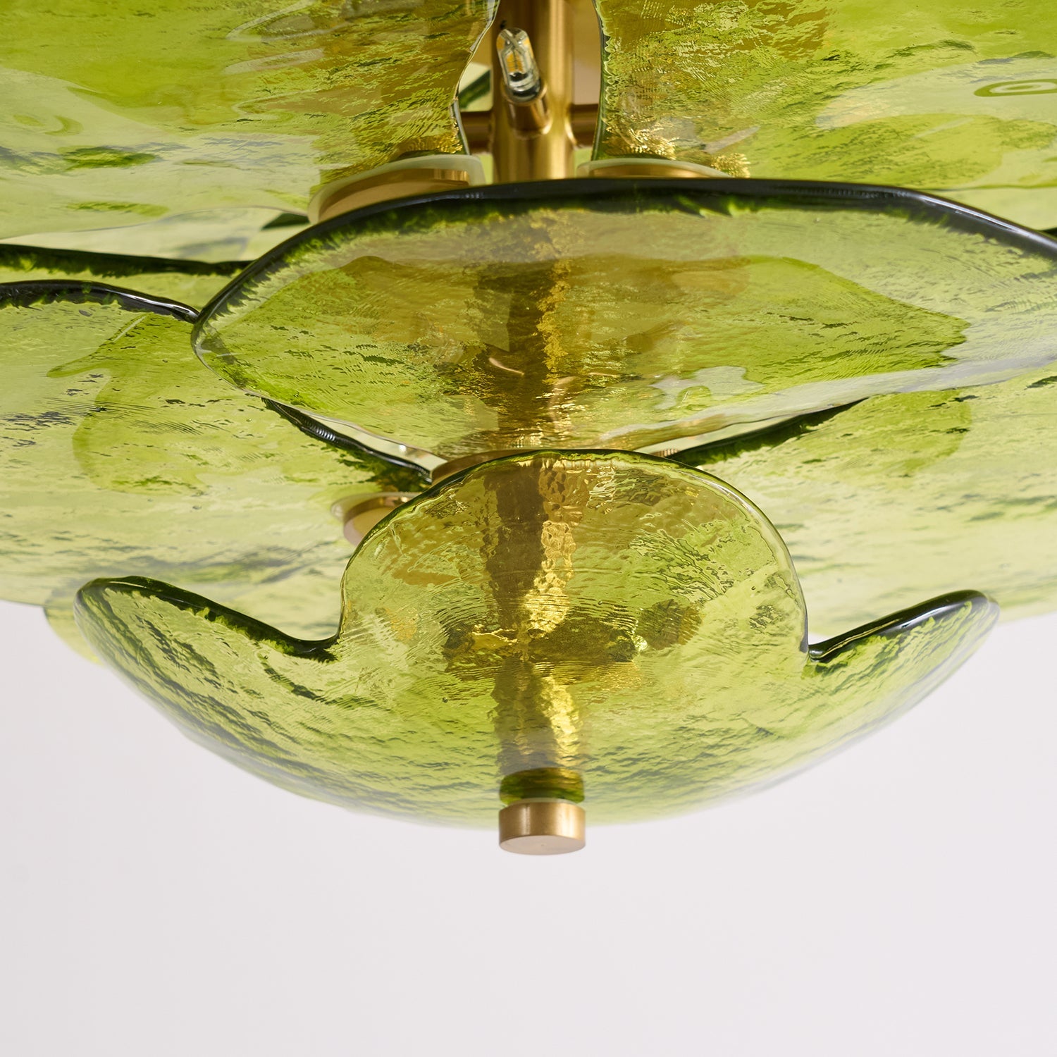 Fairwell Lotus Leaf Layered Glass Chandelier