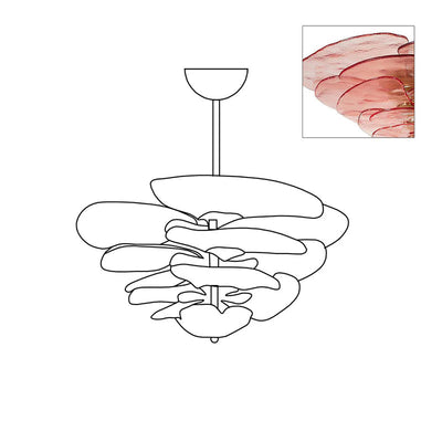 Fairwell Lotus Leaf Layered Glass Chandelier