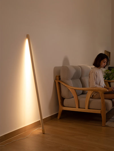 Echo Linear Modern Wood Floor Lamp
