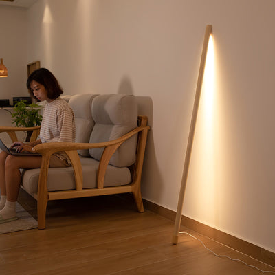 Echo Linear Modern Wood Floor Lamp