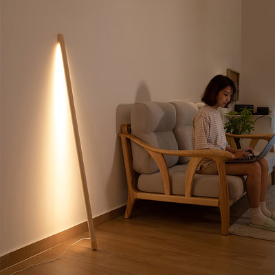 Echo Linear Modern Wood Floor Lamp