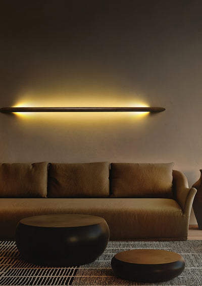 Evvinos Modern Minimalist Linear Wood Wall Light