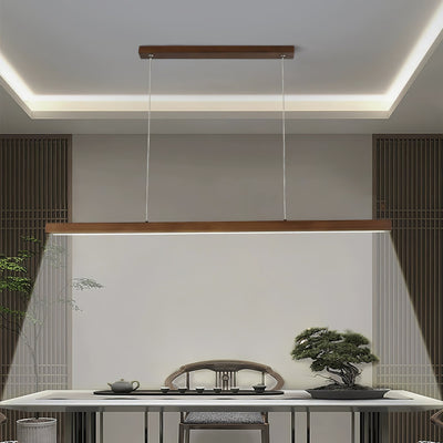 Rinalina Linear Minimalist Wood Pendant Light