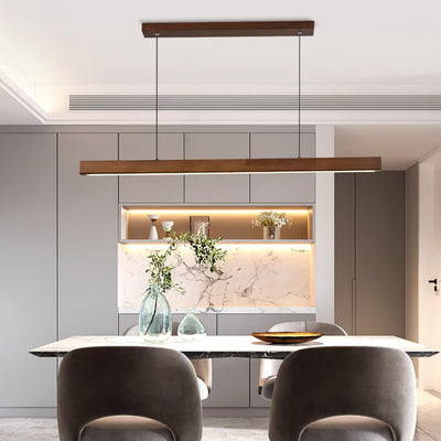 Rinalina Linear Minimalist Wood Pendant Light