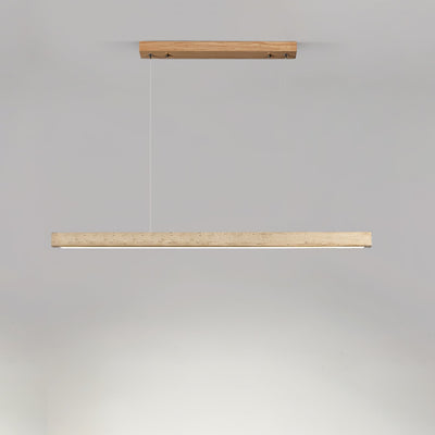 Imiror Minimalist Travertine Linear Pendant - Neutral Decor