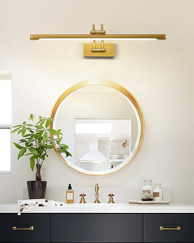 Solarielle Linear Vanity Brass Wall Light