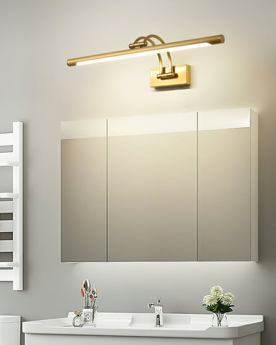 Solarielle Linear Vanity Brass Wall Light