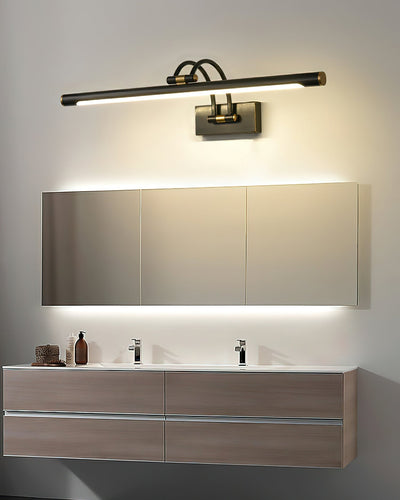 Solarielle Linear Vanity Brass Wall Light