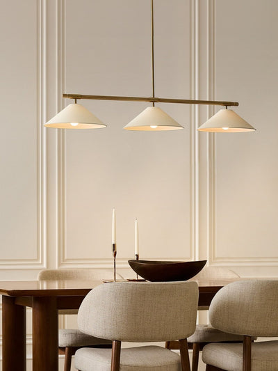Linen Cone Linear Chandelier