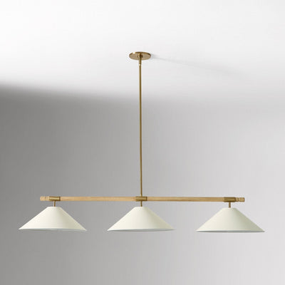 Linen Cone Linear Chandelier