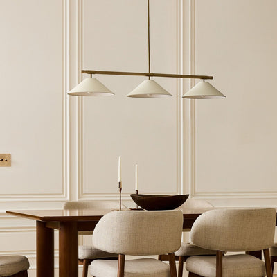 Linen Cone Linear Chandelier