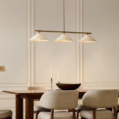 Linen Cone Linear Chandelier