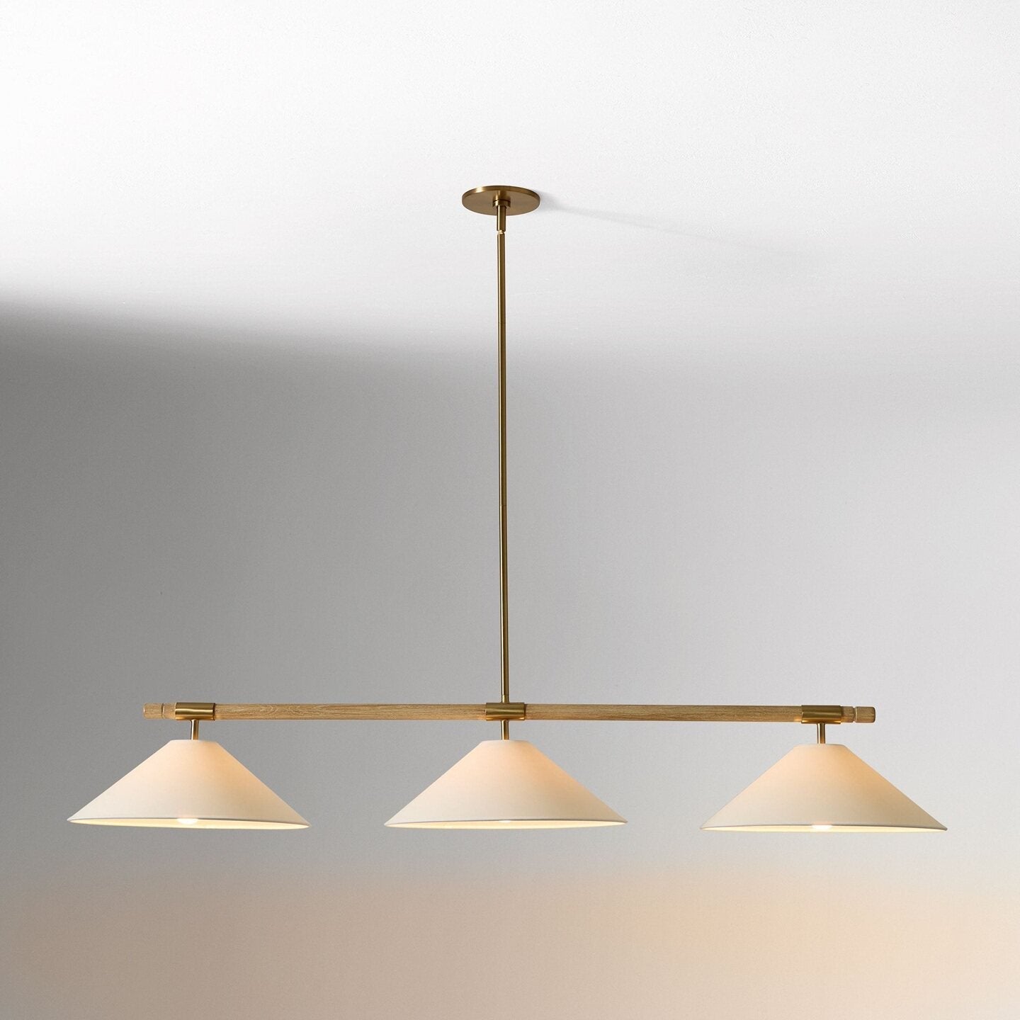 Linen Cone Linear Chandelier