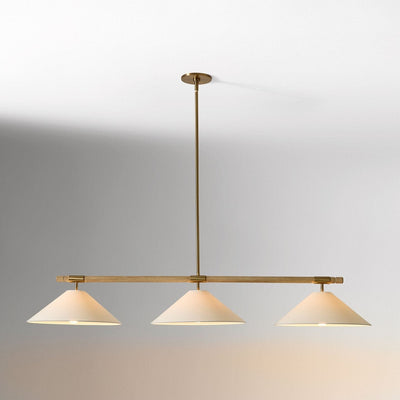 Linen Cone Linear Chandelier