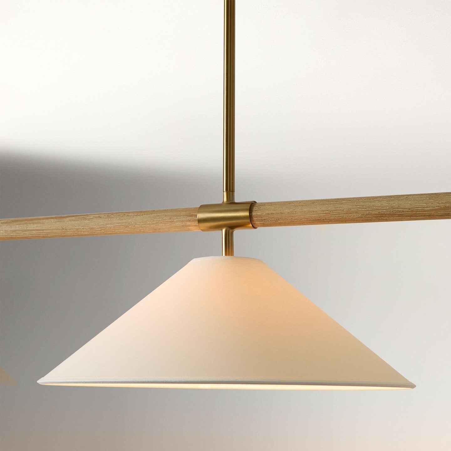 Linen Cone Linear Chandelier