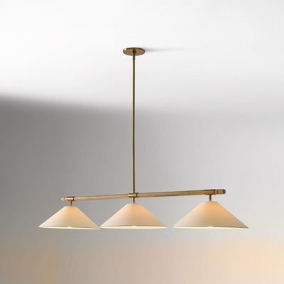 Linen Cone Linear Chandelier