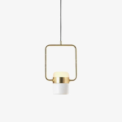Lirael Pendant Lamp Adjustable Glass with Brass