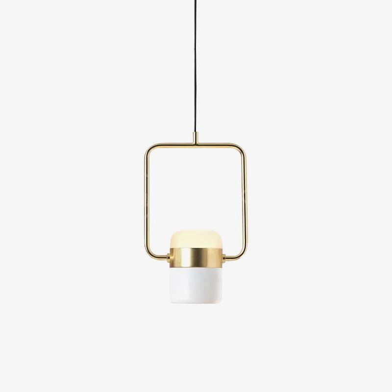 Lirael Pendant Lamp Adjustable Glass with Brass