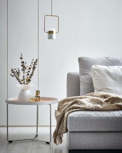 Lirael Pendant Lamp Adjustable Glass with Brass