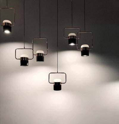 Lirael Pendant Lamp Adjustable Glass with Brass