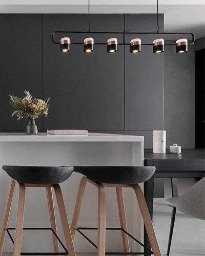 Lirael Pendant Lamp Adjustable Glass with Brass