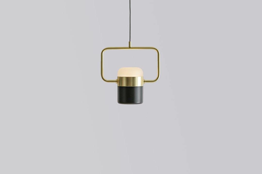 Lirael Pendant Lamp Adjustable Glass with Brass