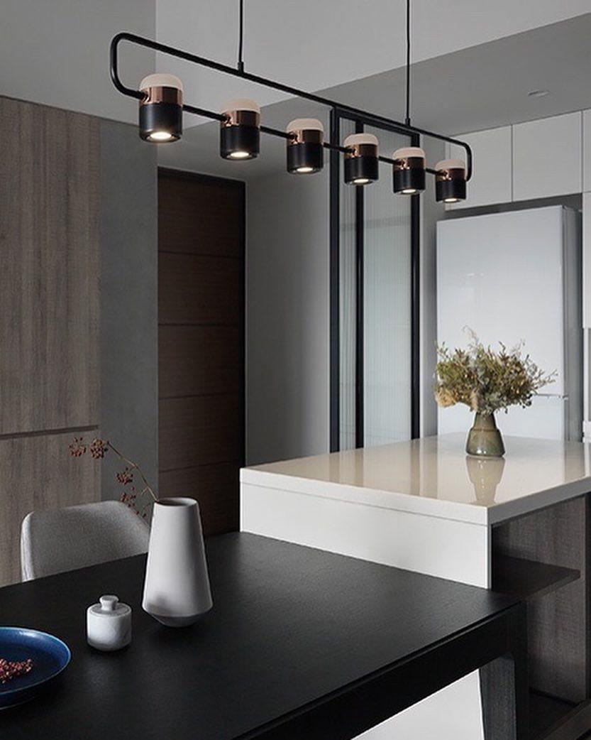 Lirael Pendant Lamp Adjustable Glass with Brass