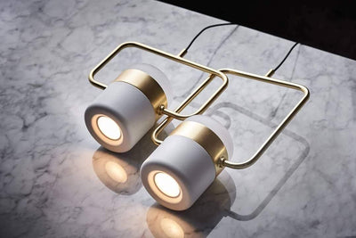 Lirael Pendant Lamp Adjustable Glass with Brass