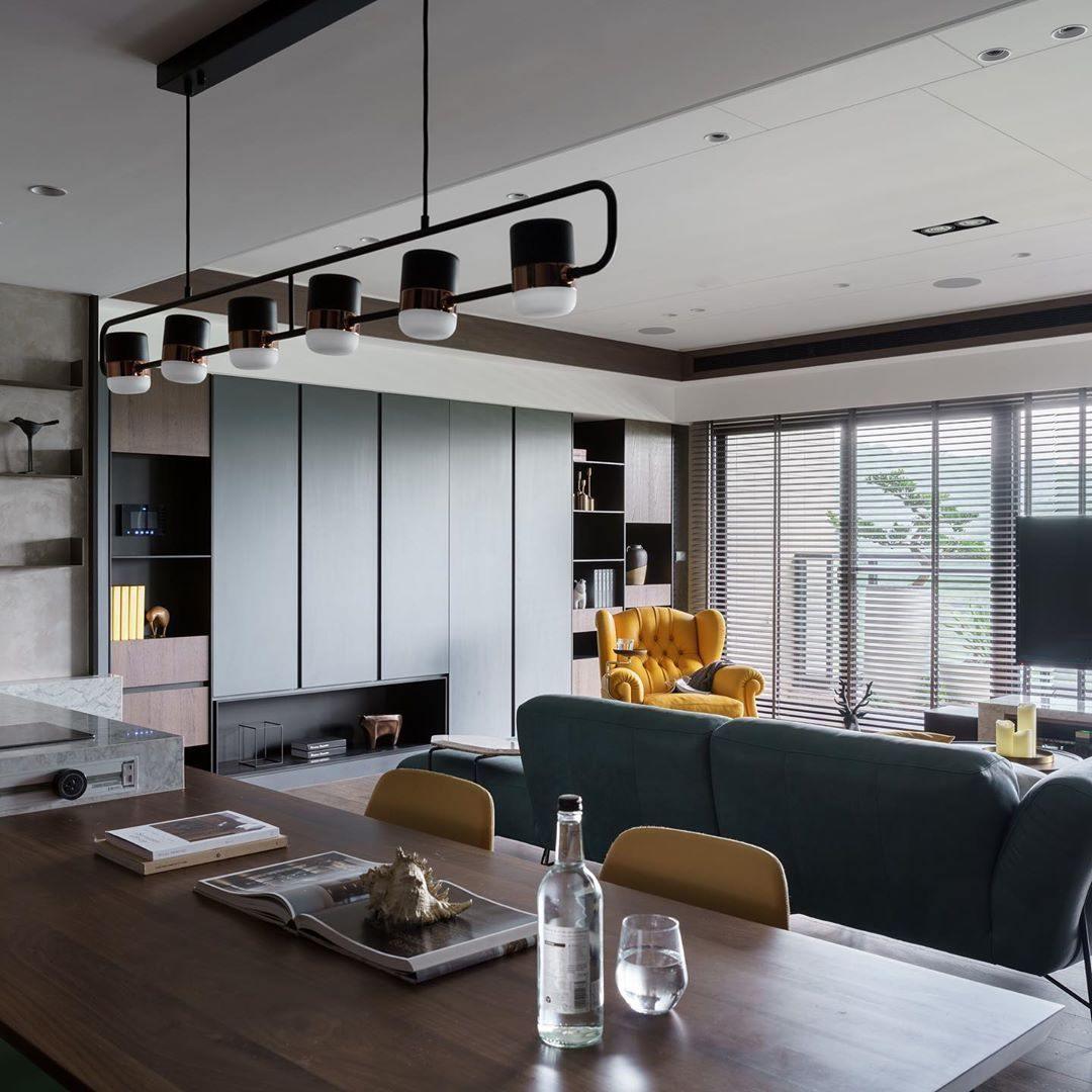 Lirael Pendant Lamp Adjustable Glass with Brass
