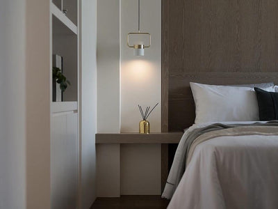 Lirael Pendant Lamp Adjustable Glass with Brass