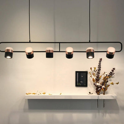 Lirael Pendant Lamp Adjustable Glass with Brass