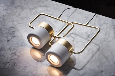 Lirael Pendant Lamp Adjustable Glass with Brass