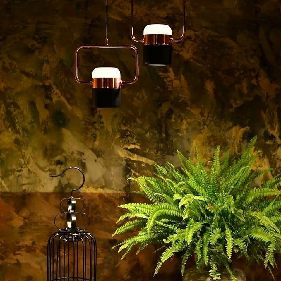 Lirael Pendant Lamp Adjustable Glass with Brass