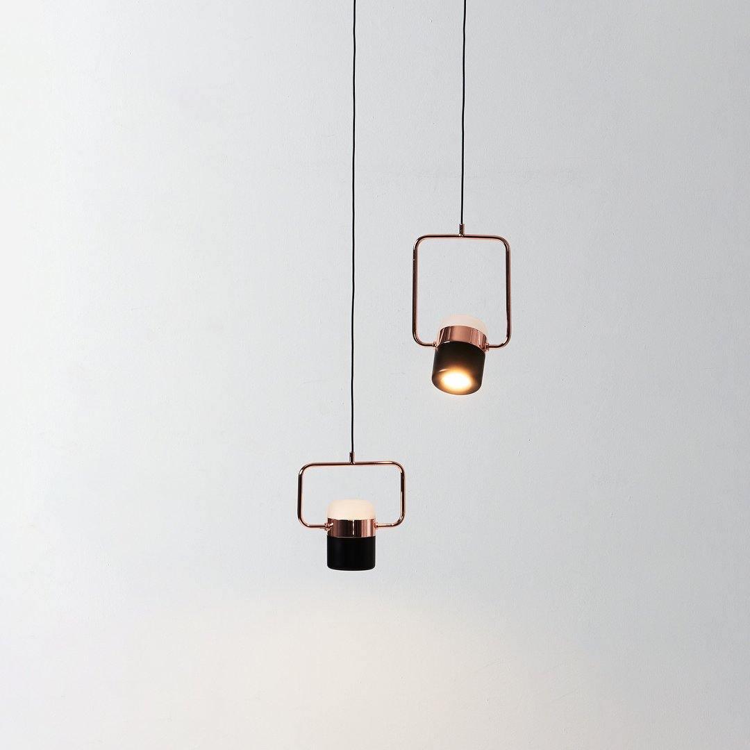 Lirael Pendant Lamp Adjustable Glass with Brass