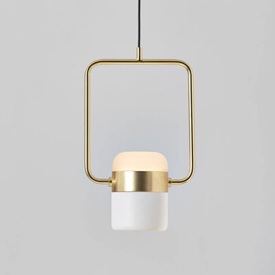 Lirael Pendant Lamp Adjustable Glass with Brass