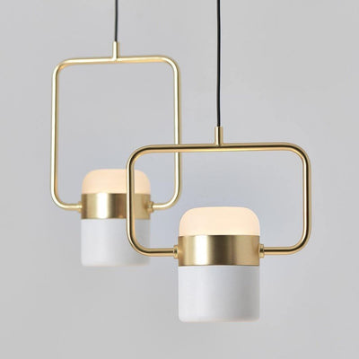 Lirael Pendant Lamp Adjustable Glass with Brass