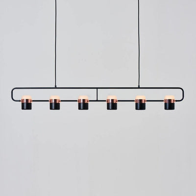 Lirael Pendant Lamp Adjustable Glass with Brass