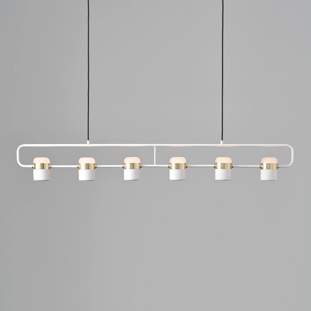 Lirael Pendant Lamp Adjustable Glass with Brass