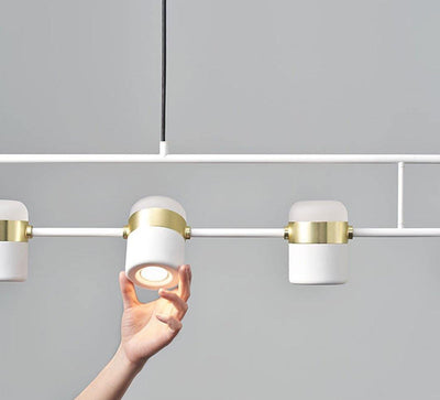 Lirael Pendant Lamp Adjustable Glass with Brass