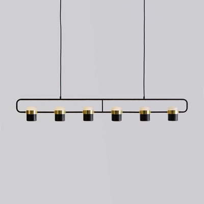 Lirael Pendant Lamp Adjustable Glass with Brass