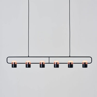 Lirael Pendant Lamp Adjustable Glass with Brass