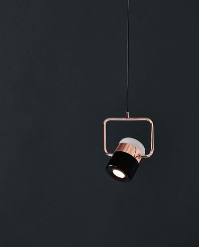 Lirael Pendant Lamp Adjustable Glass with Brass